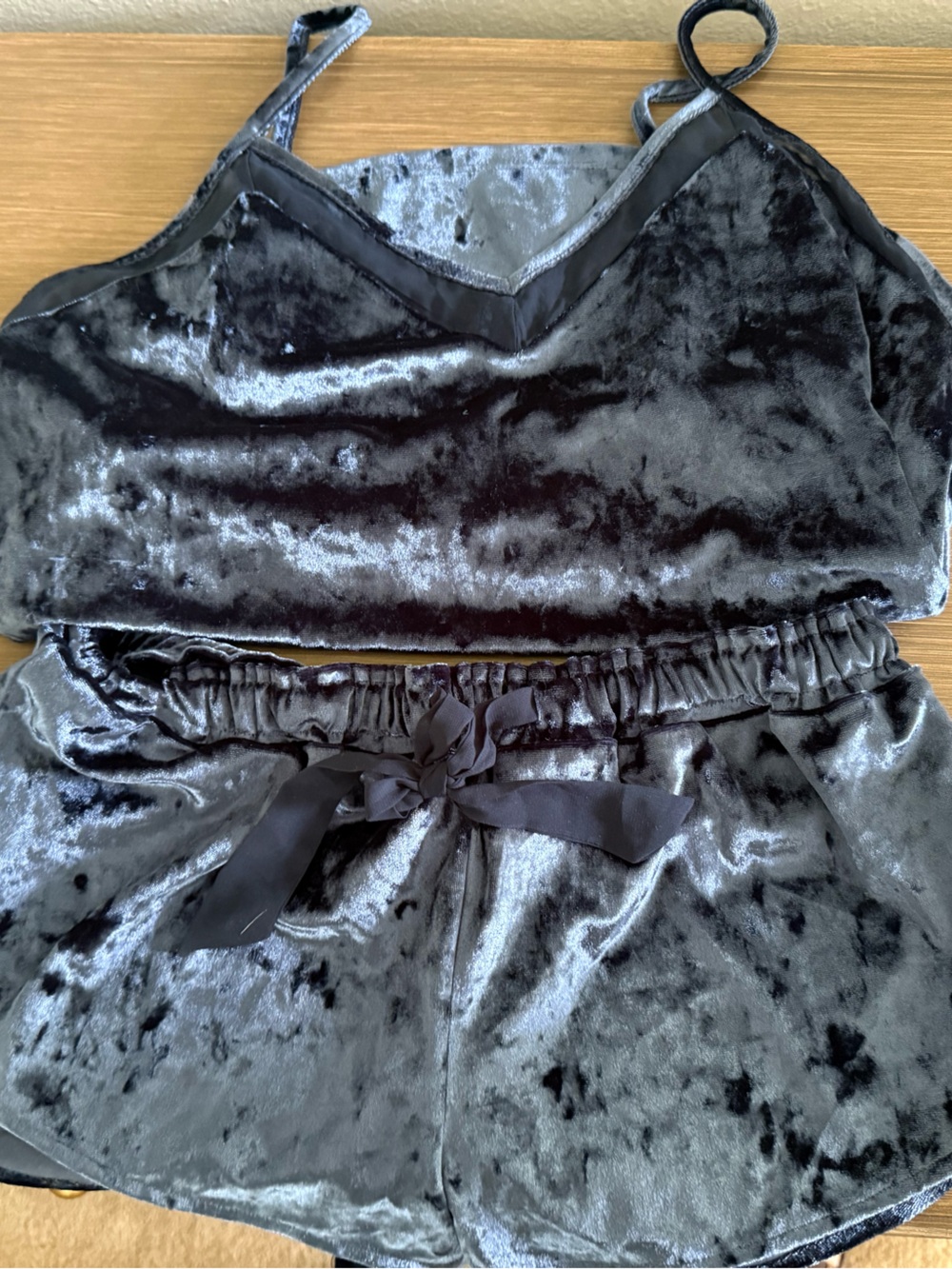 Chelsea crushed velour sleep set
